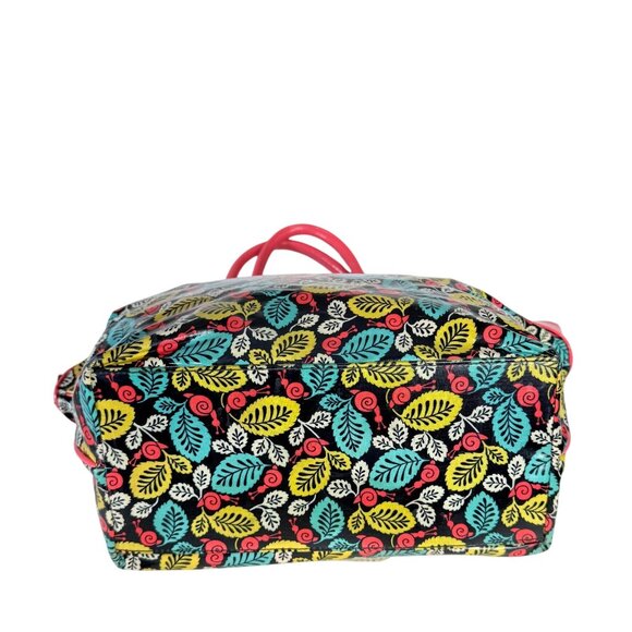 Vera Bradley Frill Vinyl Tote Bag Happy Snails Waterproof Colorful Purse Zip - Picture 3 of 16